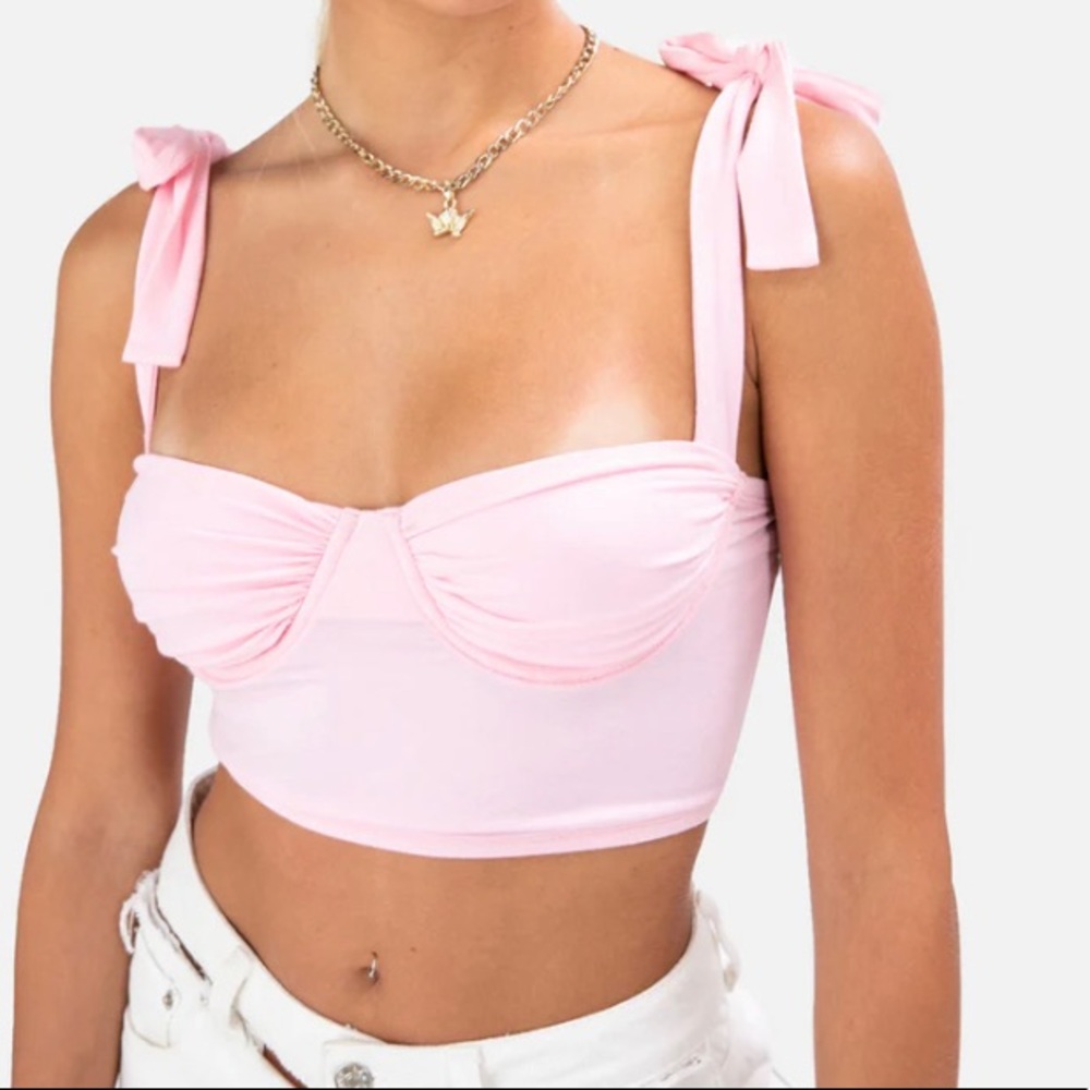 Adika Candy Pink Crop Top
